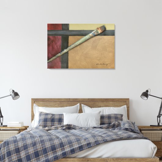 Kunstpenseel Canvas Afdruk (Insitu (Slaapkamer))