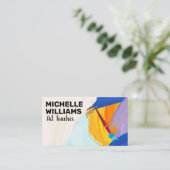 Kunstpenselen | Creatieve achtergrond Visitekaartje (Staand voorkant)