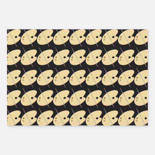 Kunstpenselen en paletten inpakpapier vel (Voorkant 3)