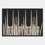 Kunstpenselen en paletten inpakpapier vel (Voorkant)