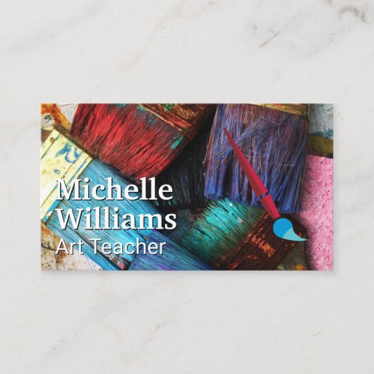 Kunstpenselen | verven | creatief visitekaartje (Voorkant)