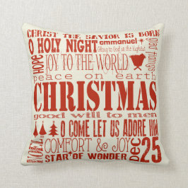 Kunstpilaar met prettige kerst kussen