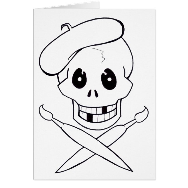Kunstpiraat (schedel en beenderen) (Voorkant)
