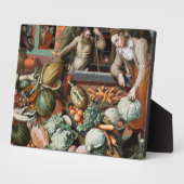 kunstplak "Marktscène" Fotoplaat (Zijkant)