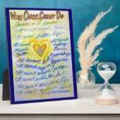 Kunstplak met blauw en goudkankergedicht fotoplaat (Zijkant)