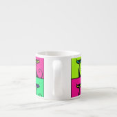 Kunstpleinen voor kleurrijke kattenkat Pop Espresso Kop (Achterkant)