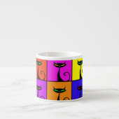 Kunstpleinen voor kleurrijke kattenkat Pop Espresso Kop (Voorkant)