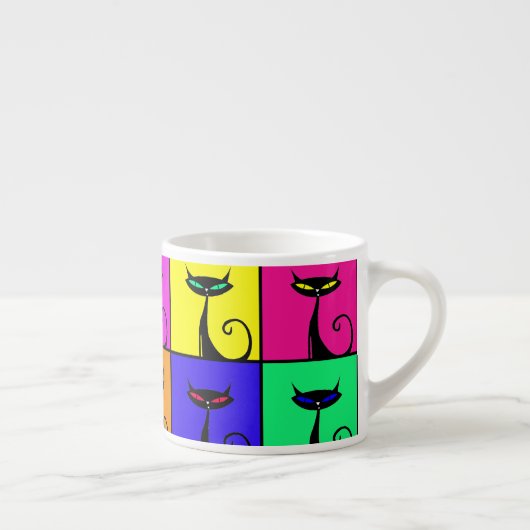 Kunstpleinen voor kleurrijke kattenkat Pop Espresso Kop (Rechts)