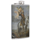 Kunstportret aangepaste monogram-kolf heupfles (Rechts)