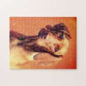 Kunstportret Hongaarse Vizsla Dog Legpuzzel (Horizontaal)