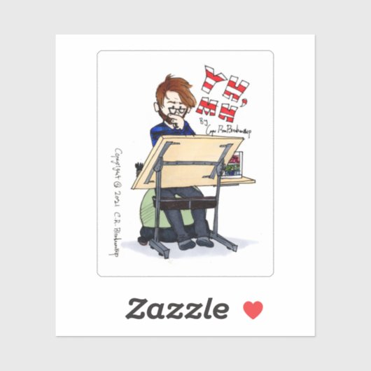 Kunstportret - Matte sticker (Vel)