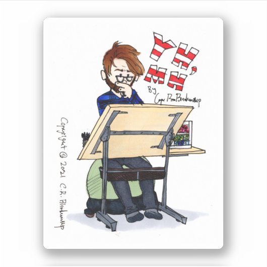 Kunstportret - Matte sticker (Voorkant)