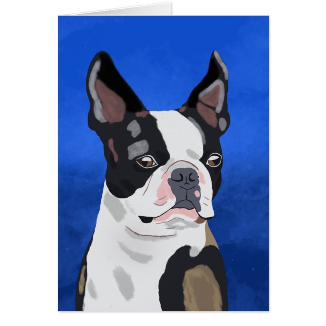 Kunstportret van Boston Terrier Dog (Voorkant)