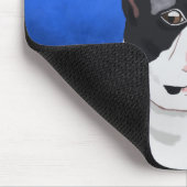 Kunstportret van Boston Terrier Dog Muismat (Hoek)