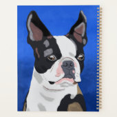 Kunstportret van Boston Terrier Dog Planner (Achterkant)