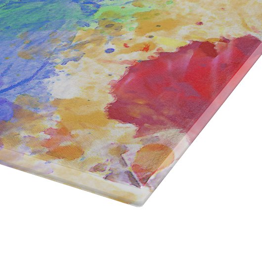 Kunstportret voor Alaskan Malamute Dog-Waterverf Snijplank (Hoek)