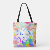 Kunstportret voor Alaskan Malamute Dog-Waterverf Tote Bag (Achterkant)