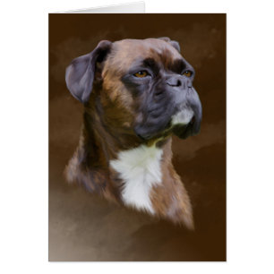 Kunstportret voor boxer Dog-olie