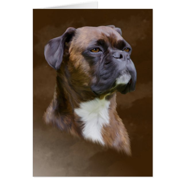 Kunstportret voor boxer Dog-olie (Voorkant)