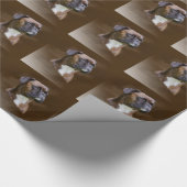 Kunstportret voor boxer Dog-olie Cadeaupapier (Hoek)