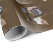 Kunstportret voor boxer Dog-olie Cadeaupapier (Rol Hoek)