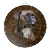 Kunstportret voor boxer Dog-olie Dartbord (Voorkant)