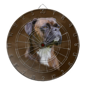 Kunstportret voor boxer Dog-olie Dartbord