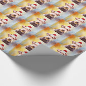 Kunstportret voor de kerstkerstkerstkerstkerstman  cadeaupapier (Hoek)