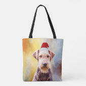 Kunstportret voor de kerstkerstkerstkerstkerstman  tote bag (Achterkant)