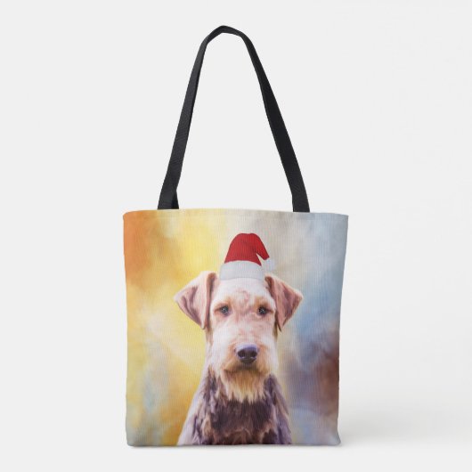Kunstportret voor de kerstkerstkerstkerstkerstman  tote bag (Achterkant)