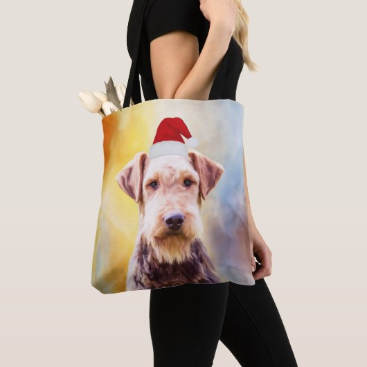 Kunstportret voor de kerstkerstkerstkerstkerstman  tote bag (Dichtbij)