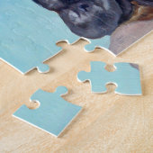 Kunstportret voor zoenen Boxer Dogs Legpuzzel (Zijkant)