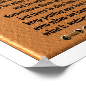 Kunstposter citaat - Je stijgt, je valt Poster (Hoek)