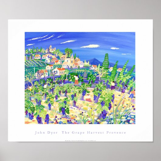 KunstPoster: de oogst van druiven, Provence, Rastt Poster (Voorkant)