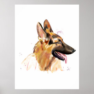 Kunstposter Duitse Herdershond Poster