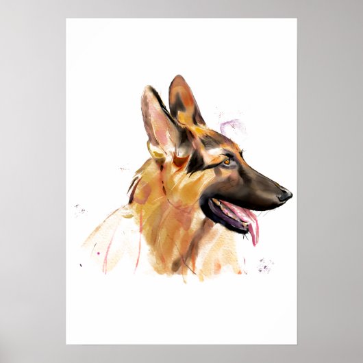Kunstposter Duitse Herdershond Poster (Voorkant)
