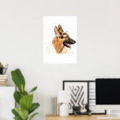 Kunstposter Duitse Herdershond Poster (Thuiskantoor)