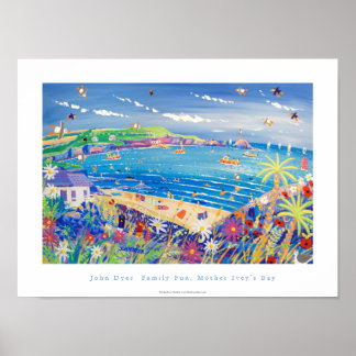 KunstPoster: Gezinsveeg, Moeder Ivey's Bay Cornwal Poster