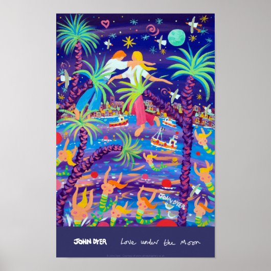 KunstPoster: Liefde onder de maan Poster (Voorkant)