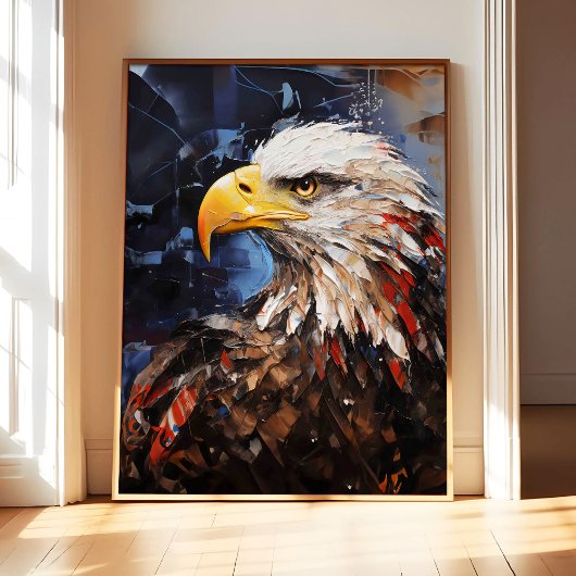 Kunstposter met Amerikaanse Zeearend, Dierabstract Poster
