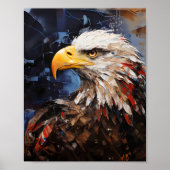 Kunstposter met Amerikaanse Zeearend, Dierabstract Poster (Voorkant)