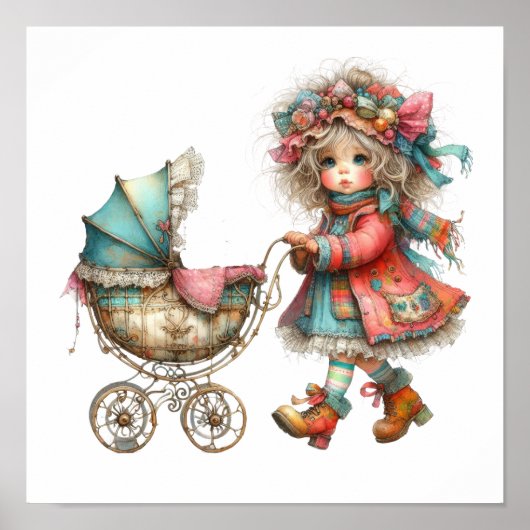 Kunstposter met edel metaal print (Voorkant)