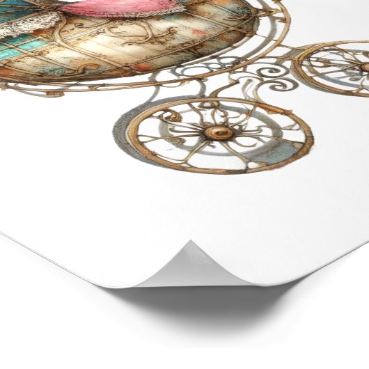 Kunstposter met edelmetaalafwerking poster (Hoek)