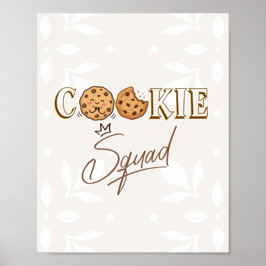 Kunstposter met vette letters | cookie squad (Vet Poster (Voorkant)