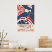 Kunstposter met vintage fietsadvertentie Simplicit Poster (Keuken)