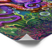 Kunstposter met vissenpret poster (Hoek)