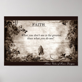 Kunstposter met wandhanger over geloof sep door St Poster