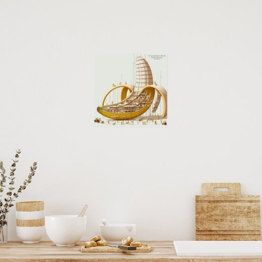 Kunstposter - project Banaan: architectuur en Poster (Keuken)