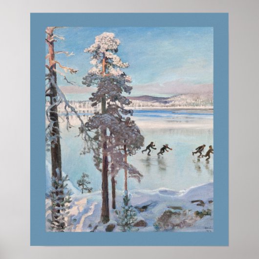 Kunstposter "Skaters" van Gallen-Kallela Poster (Voorkant)