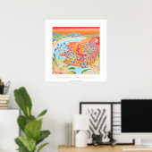 KunstPoster: Slangen zonneset, Tresco, Cornwall Poster (Thuiskantoor)